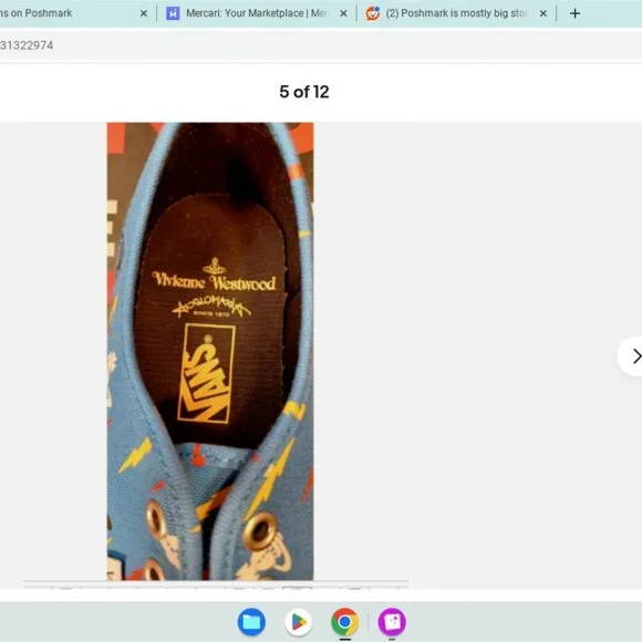 Vans Authentic Vivienne Westwood Thunderbolt Blue Men's 4/Women's 5.5 - Picture 5 of 11